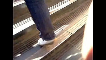 Long legged woman stairs porn